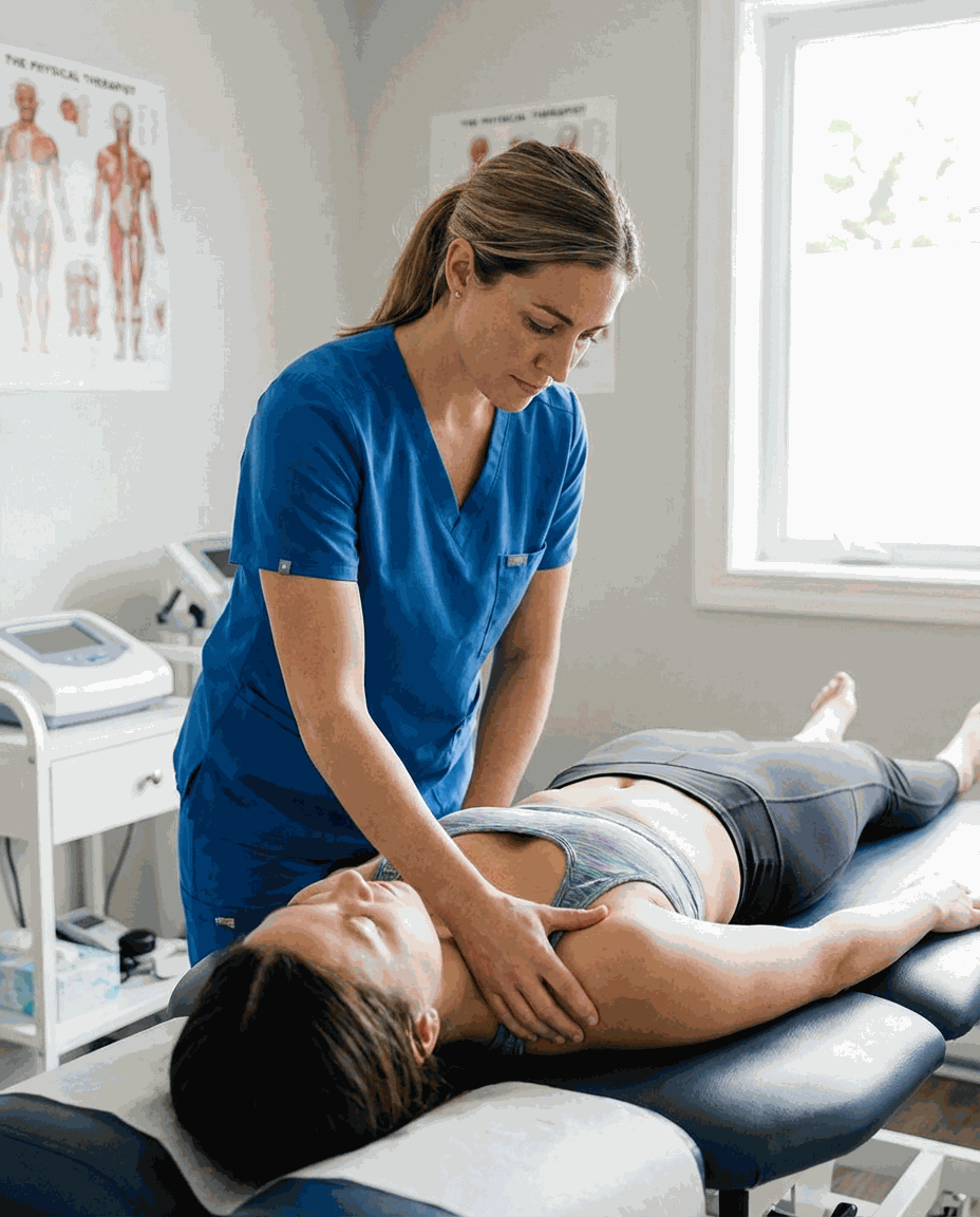 Hands-on manual therapy session